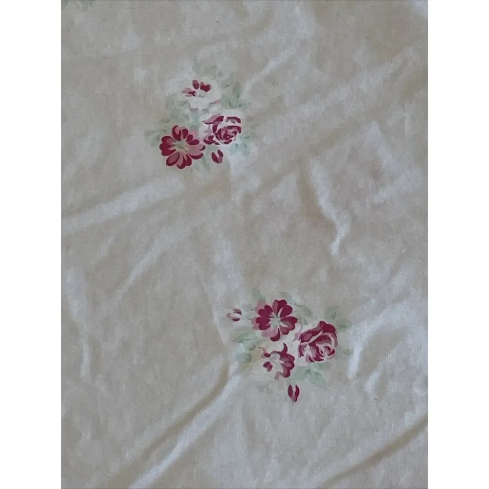 Rachel Ashwell Simply Shabby Chic Twin FADED PAPER ROSE Duvet Cover Pink Blue